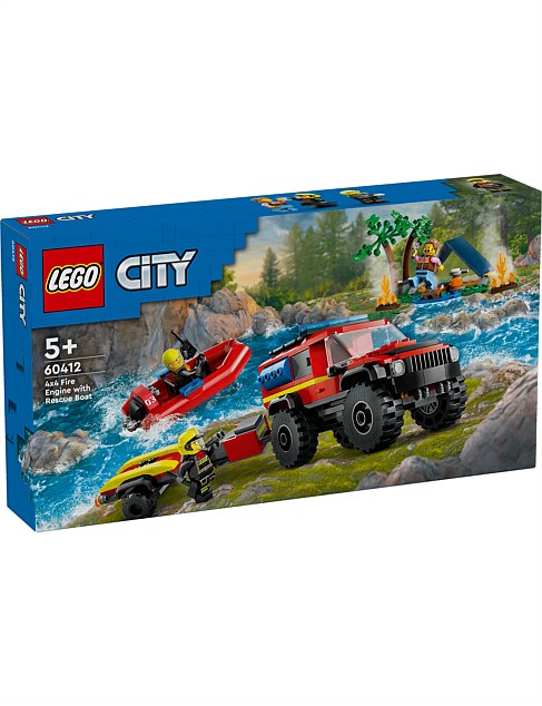 LEGO® City 4x4 Fire Engine with Rescue Boat 60412