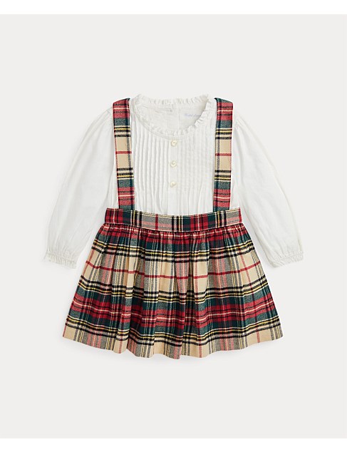 Cotton Bodysuit & Overall Skirt Set (9-24 Months)
