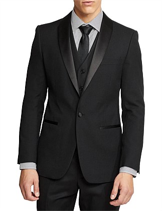 Dinner Suit Jacket With Shawl Neck Black
