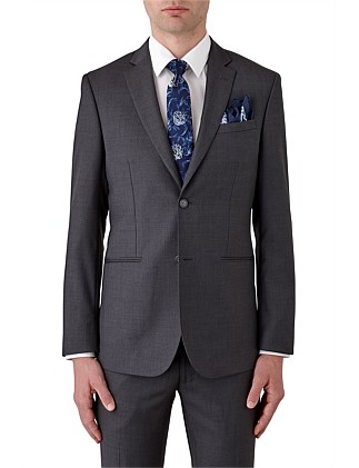 Troy Slim Fit Suit Jacket Charcoal