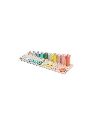 Bubble Wooden Numbers & Blocks Counting Set