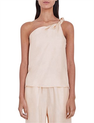 ADIRAN ONE SHOULDER SILK TOP