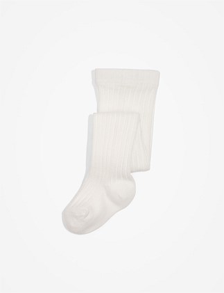 Organically Grown Cotton Blend Rib Tights