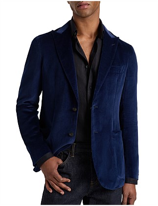Ziggy Washed Velvet Jacket Eucalyptus Green