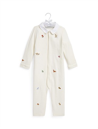 Embroidered Organic Cotton Coverall (3-12 Months)