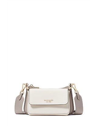 double up colorblocked saffiano leather double up crossbody