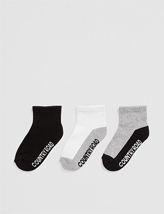 Quarter Crew Sock Pack of 3