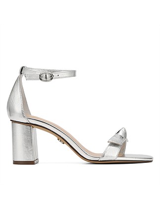 CALLIOPE Silverware Metallic Leather Heel Sandal