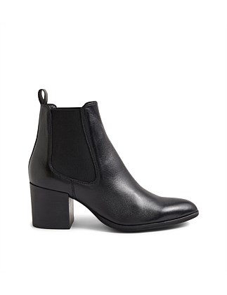 Zymba Black Leather Chelsea Boots