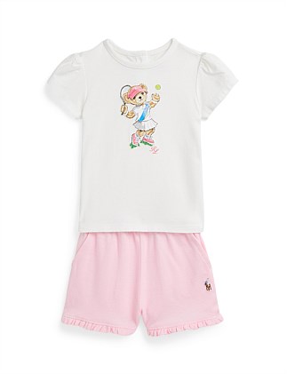 Polo Bear Jersey Tee & Mesh Short Set (3-24 Months)