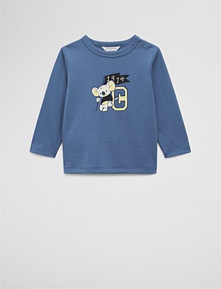 Organically Grown Cotton Long Sleeve Mascot T-Shirt