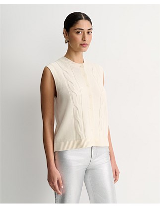 PEARL CHUNKY CABLE VEST