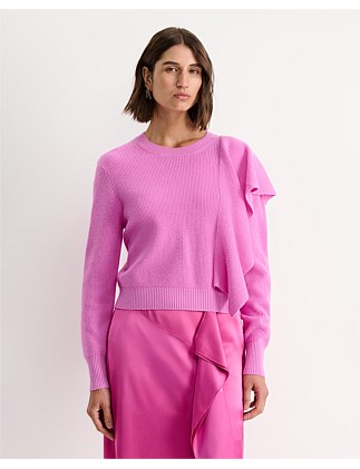 PEARL RUFFLE SWEATER