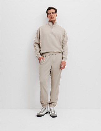 Australian Cotton Brushed Half Zip Sweat