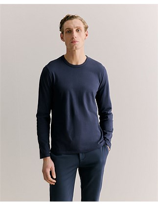 Australian Cotton Long Sleeve Crew T-shirt