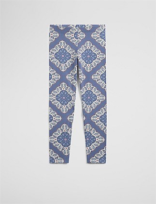 Organically Grown Cotton Blend Paisley Legging