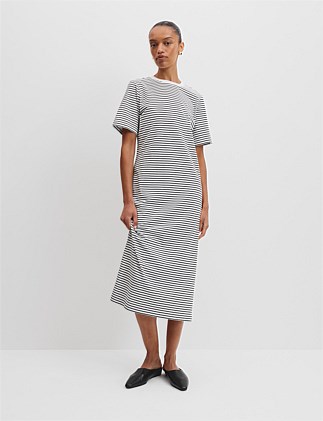Australian Cotton Midi Stripe T-Shirt Dress