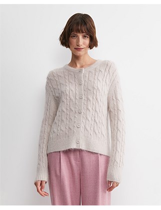 Tatiana Mohair Cable Cardigan