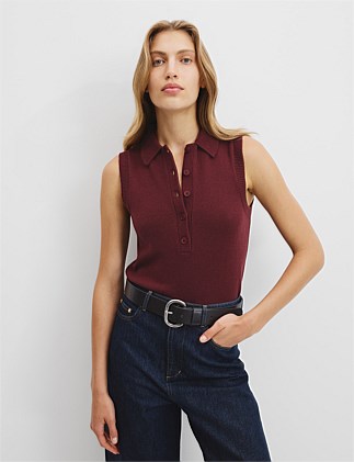 Collared Knit Vest