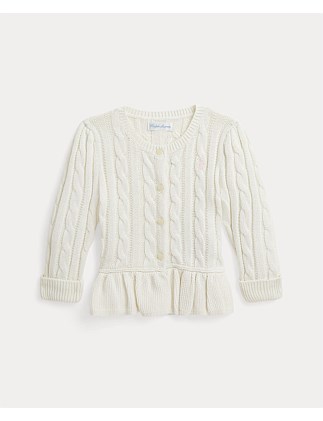 Cotton Peplum Cardigan (3-24 Months)
