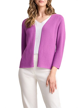 KNITTED 3/4 SLEEVE CARDIGAN - FIRST BLOOM
