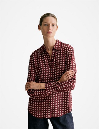 Mini Twill Painted Gingham Shirt