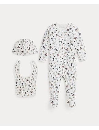 Polo Bear Cotton 3-Piece Gift Set (NB-9 Months)