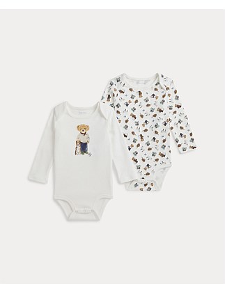 Polo Bear Cotton Bodysuit 2-Pack (NB - 9 Months)