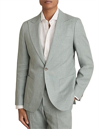 WARNER SB 2B NOTCH LINEN BLAZER