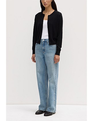 Semra Cotton Cashmere Cardigan Black